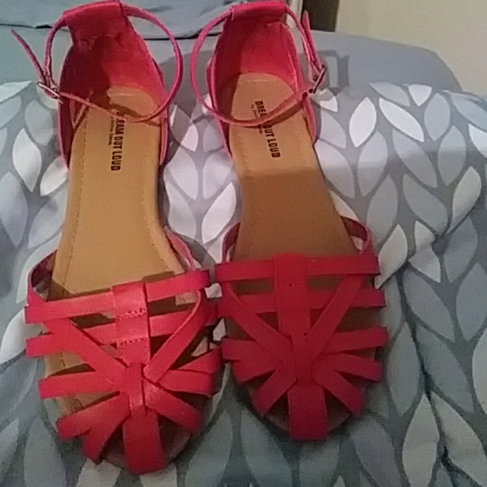 Leather caged sandals